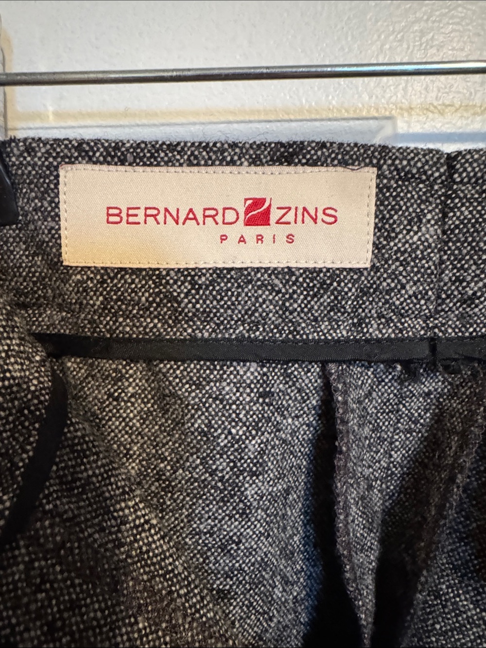 Women's Gray Wool Dress Pants - Picture 2 of 6